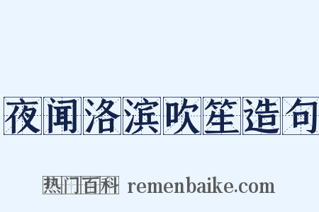 夜闻洛滨吹笙造句是什么意思的图片